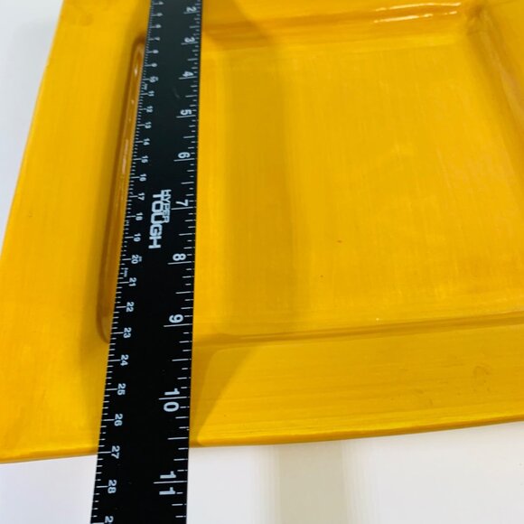 Pier 1 Imports Essential Colors Square Harvest Dinner Plates Set 2 Earthenware - Picture 11 of 16